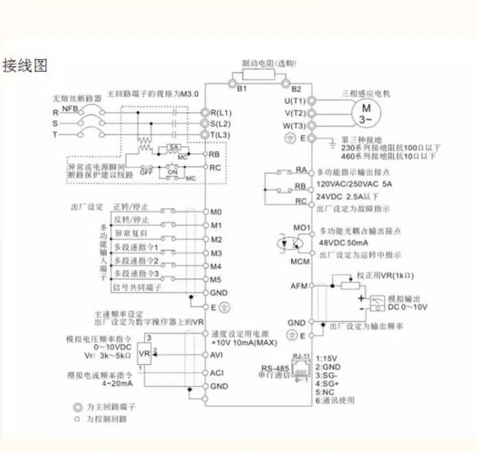 台达变频器VFD-M系列VFD015M43B 1.5KW (三相380V-460V)