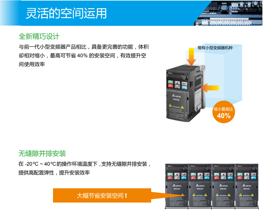 台达变频器MS300系列VFD4A2MS43ANSAA (1.5KW三相380V)