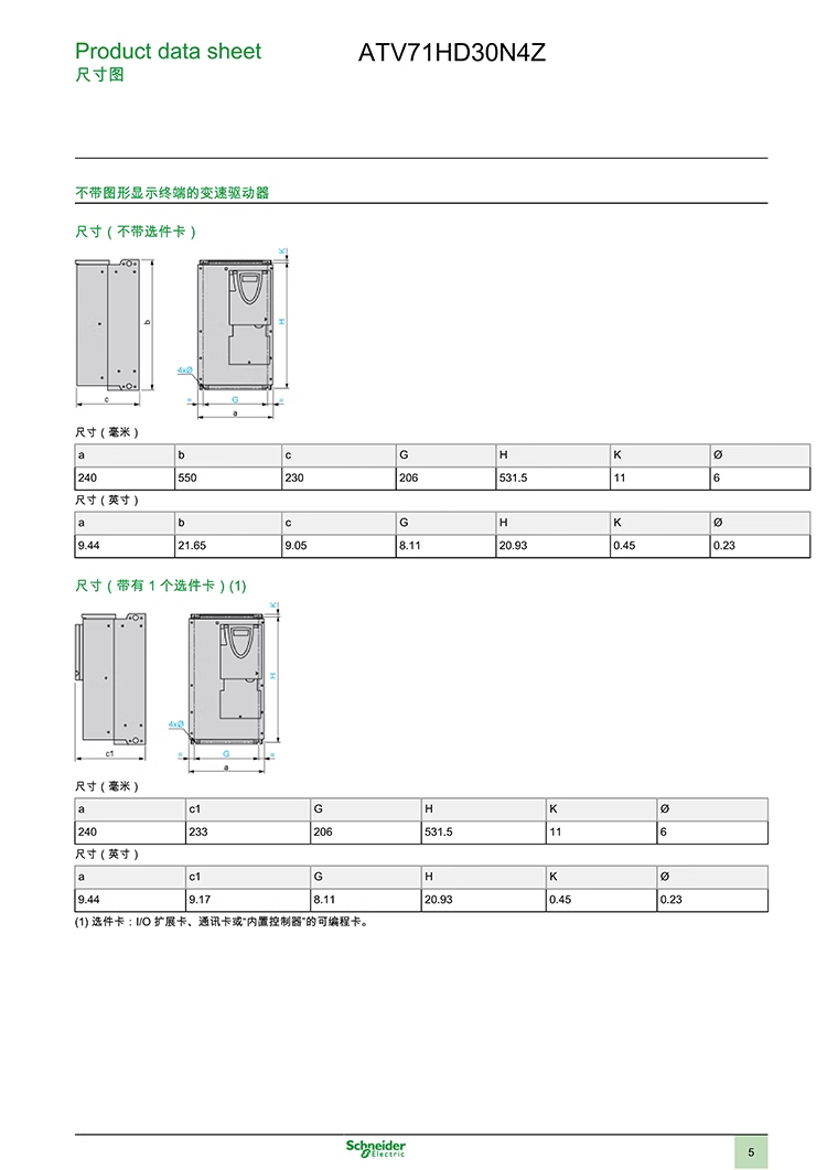 施耐德变频器ATV71系列ATV71HC20N4 (三相 200kW)