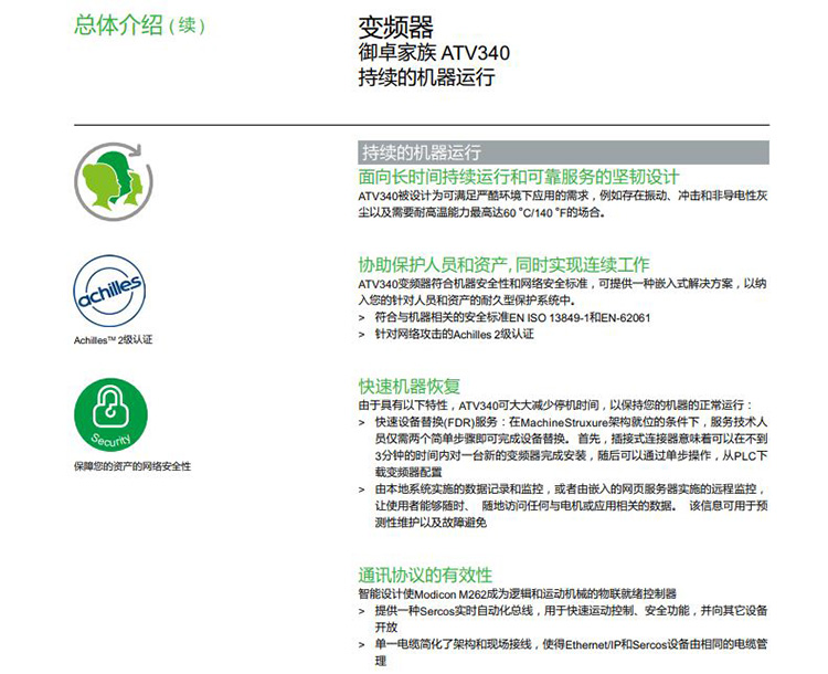 SCHNEIDER/施耐德电气 ATV340系列高性能闭环矢量型变频器 ATV340U22N4 (模式块) 2.2kW 三相380-480V