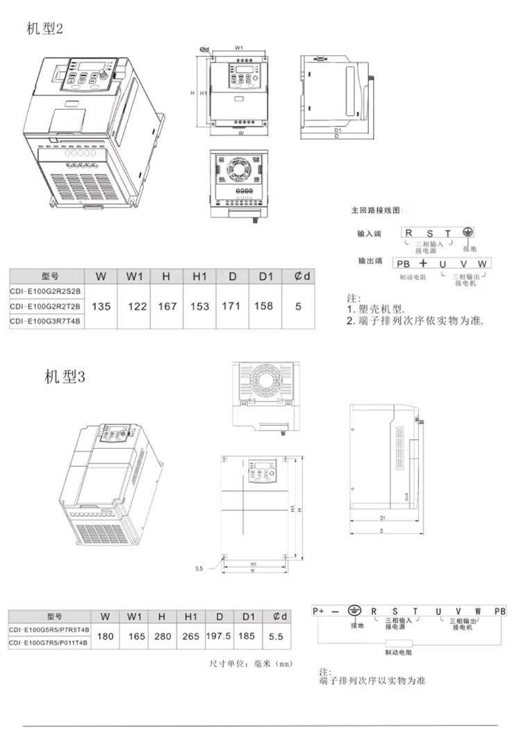 DELIXI/德力西电气 CDI-E102系列通用变频器 CDI-E102G0R75S2B (0.75kW 单相220V)