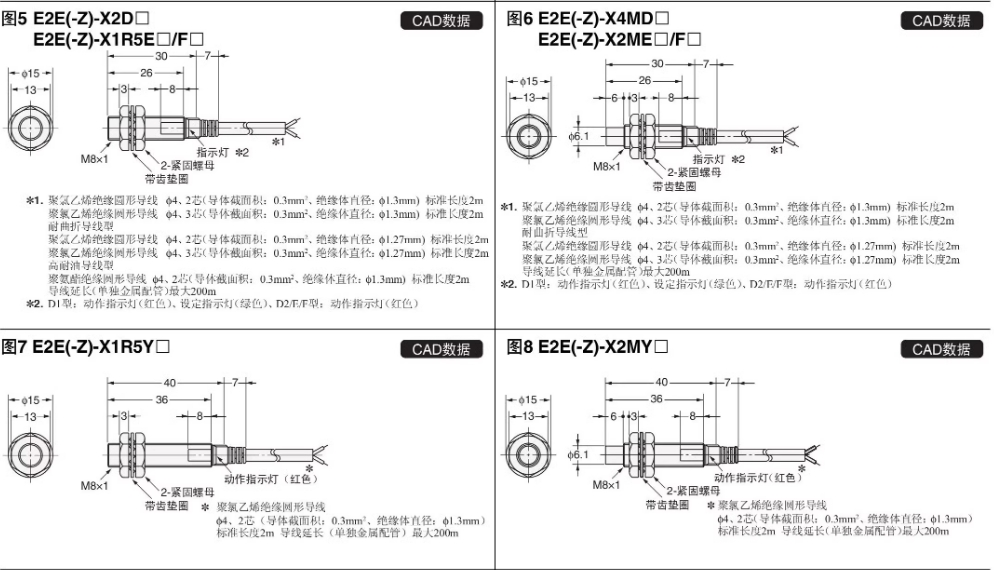 欧姆龙接近开关传感器E2E-X5E1-Z（直径18MM）