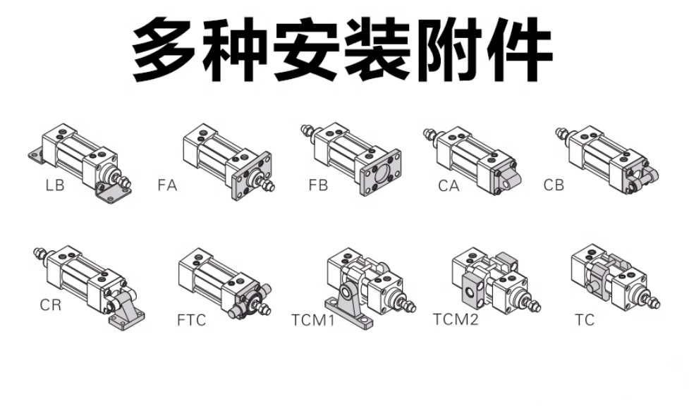 亚德客气动标准气缸SAI32X450S附磁型